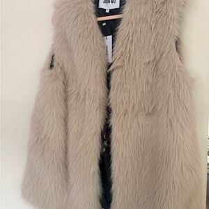 Jason Wu Taupe Faux Fur Vest